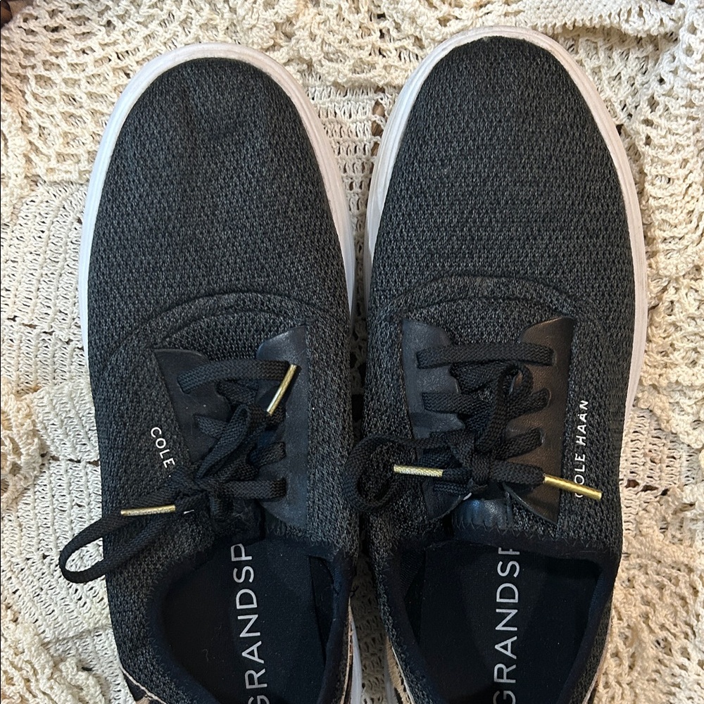 Cole Haan Black and Leopard Print Sneakers. Size 11 - Picture 4 of 6